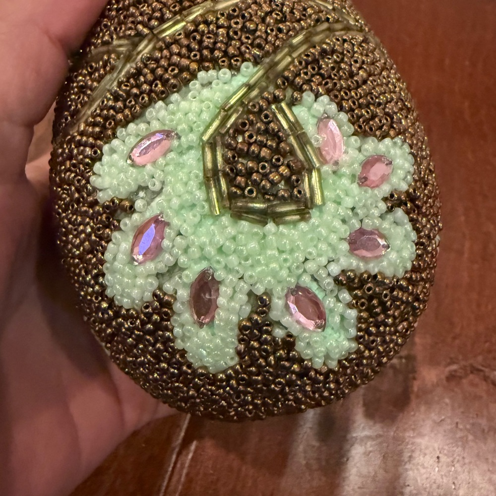 Katherine’s Collection Beaded Beautiful Egg-Shaped Ornament - Picture 6 of 6
